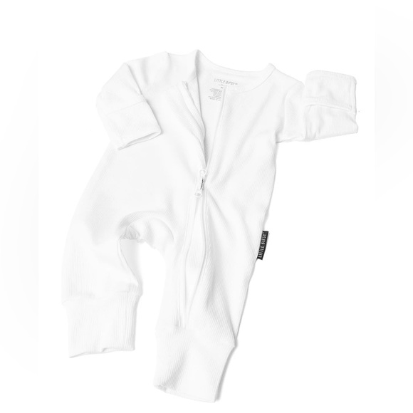 Little Bipsy Ribbed 2-Way Zip Romper - Shell - 6-9 Months - Picture 4 of 10